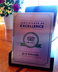 TripAdvisor Certificate of Excellence 2012