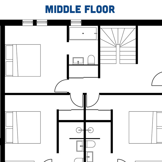 Middle floor plans